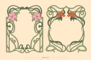 art nouveau reference borders